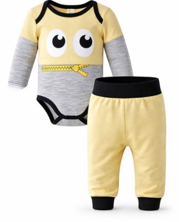 Μπεμπέ σετ σε έντονο κίτρινο χρώμα Oh baby