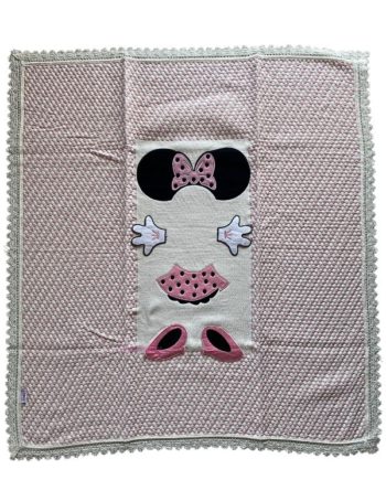 Κουβέρτα αγκαλιά ροζ λευκό για κορίτσι