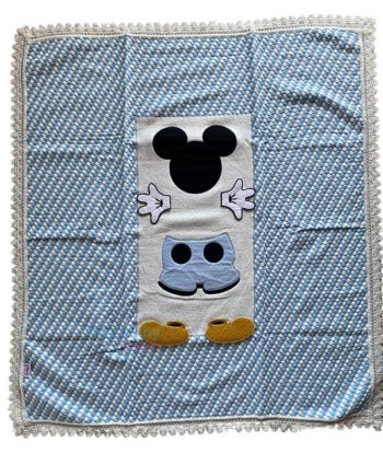 Κουβέρτα αγκαλιά μπλε λευκό για αγόρι